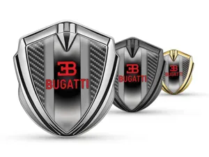 Bugatti Auto Logo Abzeichen Pro Stil Edelstahlkante